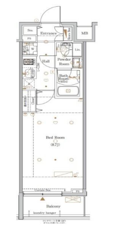 The Log日本橋　603号室　間取り