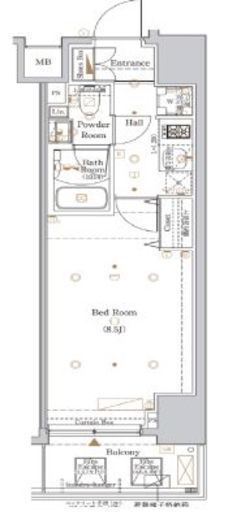 The Log日本橋　604号室　間取り