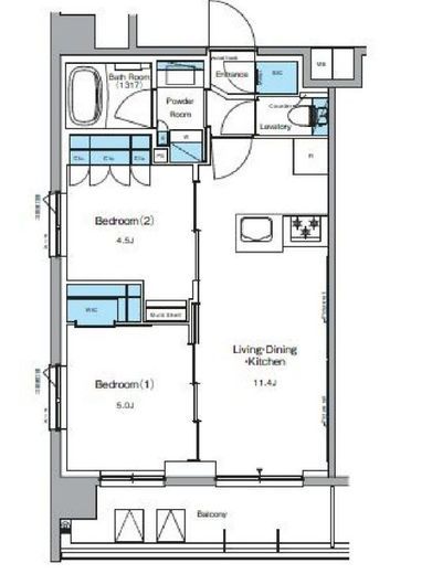 ルフォンプログレ押上EAST　203号室　間取り