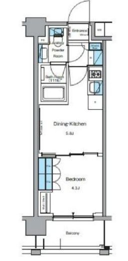 ルフォンプログレ押上EAST　210号室　間取り