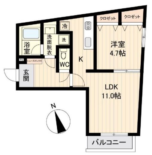 LiveFlat戸越 (ライブフラット戸越)　403号室　間取り