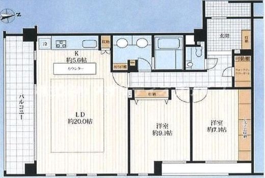 ウェリス麻布狸穴　503号室　間取り