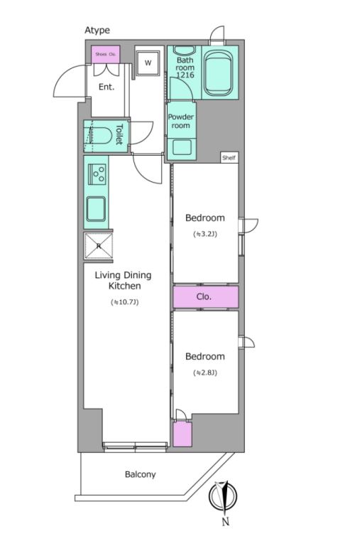 ワンルーフレジデンス上野御徒町　701号室　間取り
