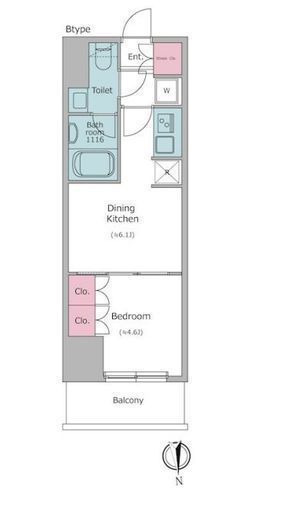 ワンルーフレジデンス上野御徒町　202号室　間取り
