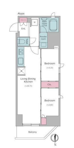 ワンルーフレジデンス上野御徒町　701号室　間取り