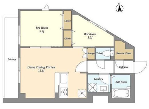Monkstown夏目坂　403号室　間取り