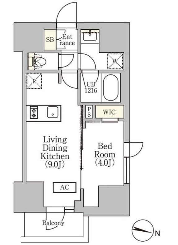 イプセ渋谷本町　201号室　間取り