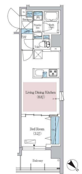 アーバネックス日本橋横山町　406号室　間取り
