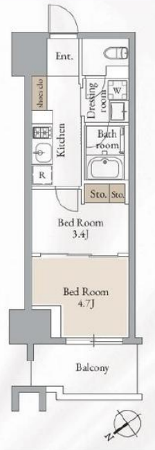 クロスレジデンス高田馬場　304号室　間取り