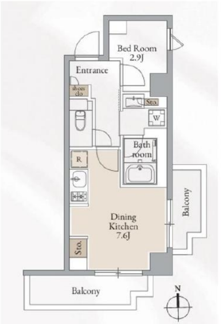 クロスレジデンス高田馬場　418号室　間取り