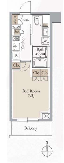 クロスレジデンス高田馬場　212号室　間取り
