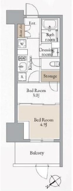クロスレジデンス高田馬場　502号室　間取り