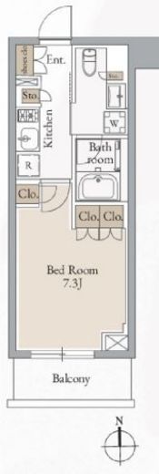 クロスレジデンス高田馬場　212号室　間取り