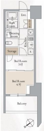 クロスレジデンス高田馬場　303号室　間取り