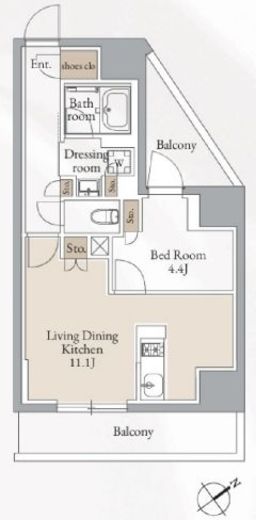 クロスレジデンス高田馬場　312号室　間取り
