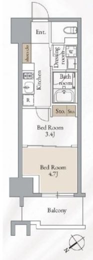 クロスレジデンス高田馬場　604号室　間取り