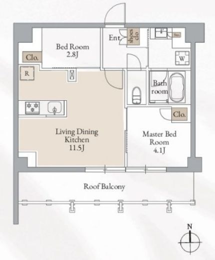 クロスレジデンス高田馬場　613号室　間取り