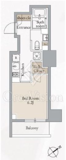 クロスレジデンス高田馬場　907号室　間取り