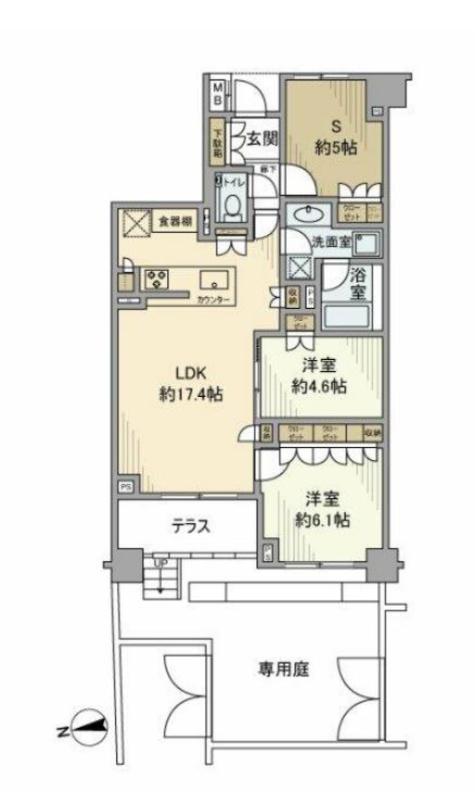 ブランズ牛込柳町　2F号室　間取り