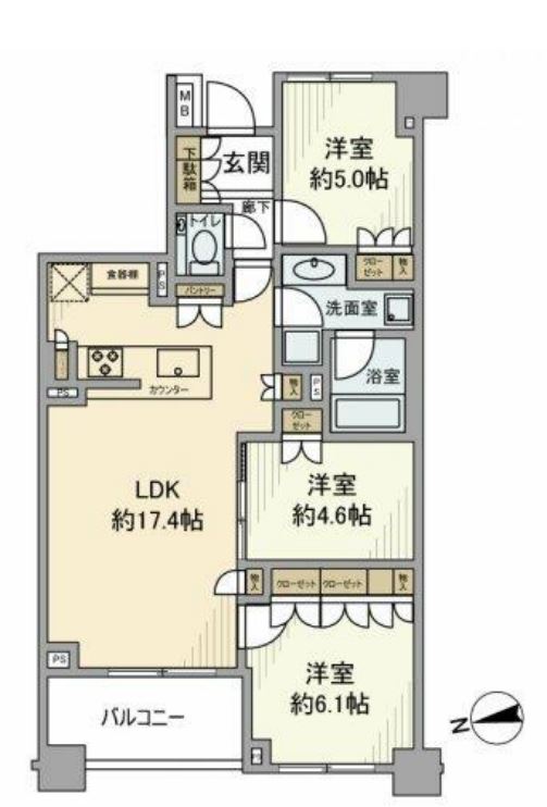 ブランズ牛込柳町　416号室　間取り