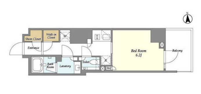 オーキッドレジデンス渋谷富ヶ谷　309号室　間取り