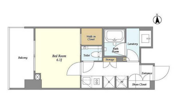 オーキッドレジデンス渋谷富ヶ谷　502号室　間取り