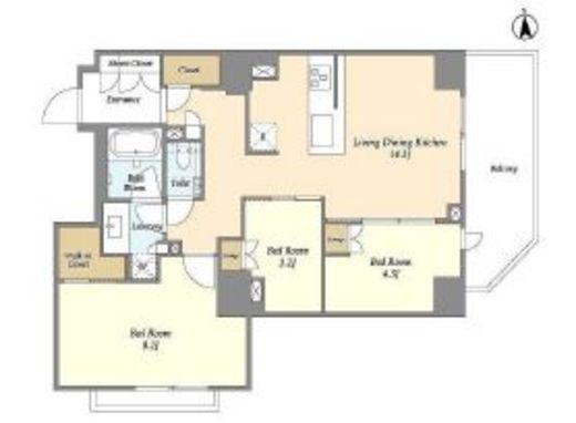 オーキッドレジデンス渋谷富ヶ谷　1106号室　間取り