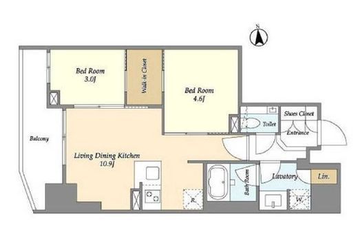 オーキッドレジデンス渋谷富ヶ谷　205号室　間取り