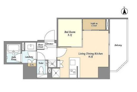 オーキッドレジデンス渋谷富ヶ谷　407号室　間取り