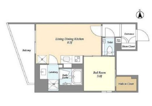 オーキッドレジデンス渋谷富ヶ谷　606号室　間取り