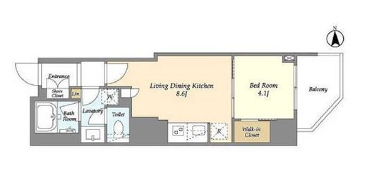 オーキッドレジデンス渋谷富ヶ谷　908号室　間取り