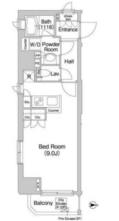 コンフォリア市谷柳町　501号室　間取り