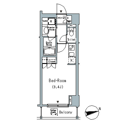 コンフォリア市谷柳町　802号室　間取り
