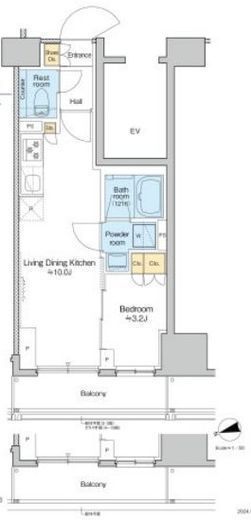 プラウドフラット本郷三丁目　1002号室　間取り