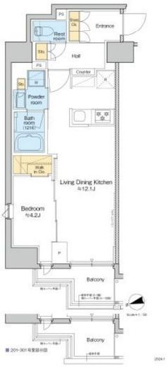 プラウドフラット本郷三丁目　701号室　間取り