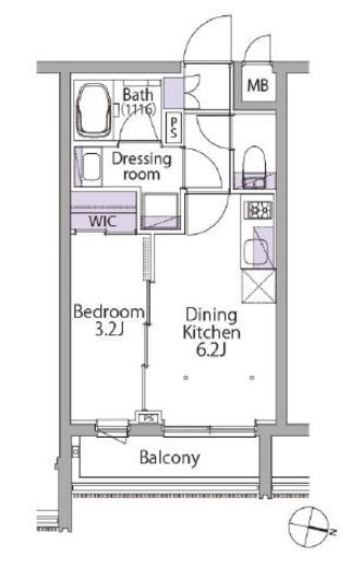 イプセ初台　305号室　間取り