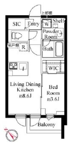 ラ・ペルラ市谷砂土原町　105号室　間取り
