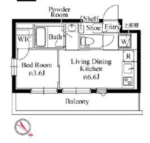ラ・ペルラ市谷砂土原町　403号室　間取り