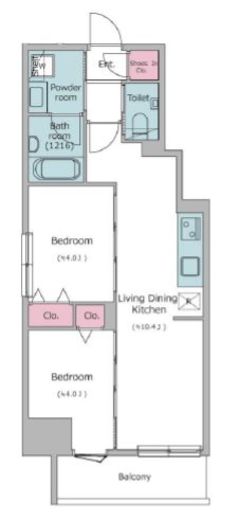 ドゥーエ入谷Ⅰ　701号室　間取り