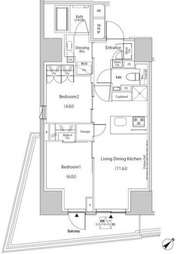 ザ・パークハビオ市ヶ谷イースト　804号室　間取り