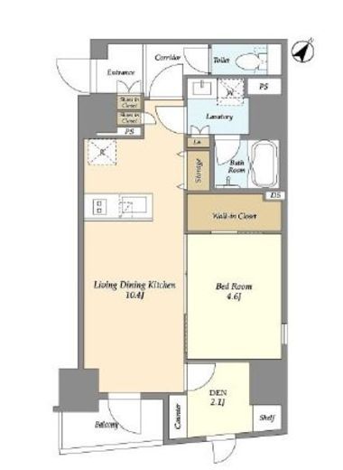 RESiA日本橋小伝馬町　1003号室　間取り