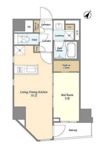 RESiA日本橋小伝馬町　301号室　間取り