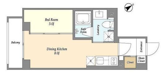 コンフォリア上目黒　508号室　間取り