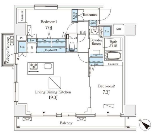 オーパスレジデンス南青山　304号室　間取り