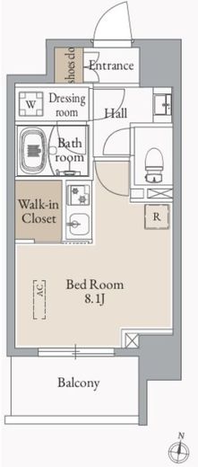 JMFレジデンス蔵前鳥越　304号室　間取り