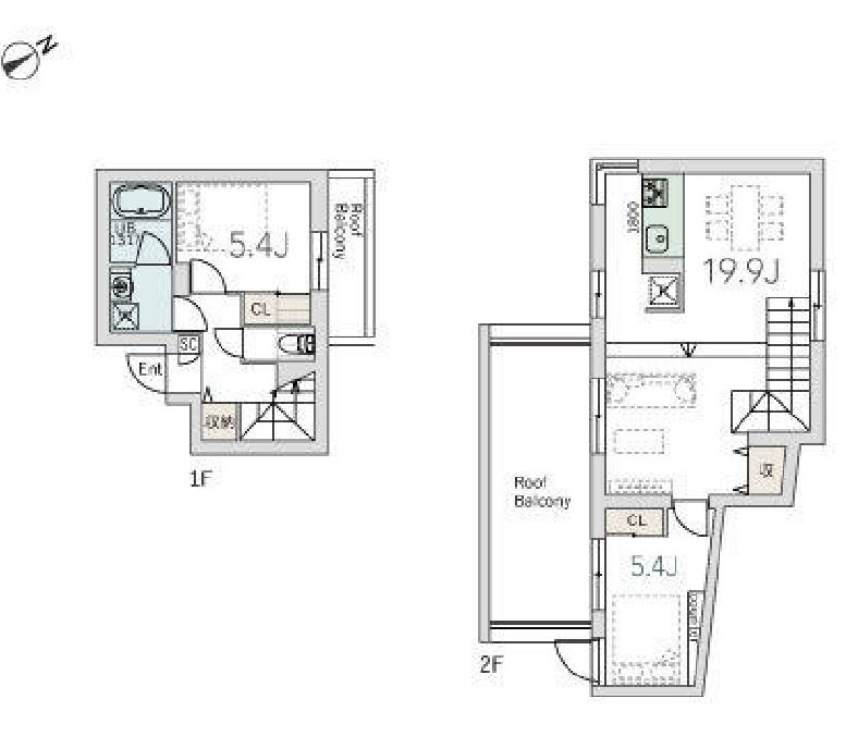 グランデュオ大井町３　204号室　間取り