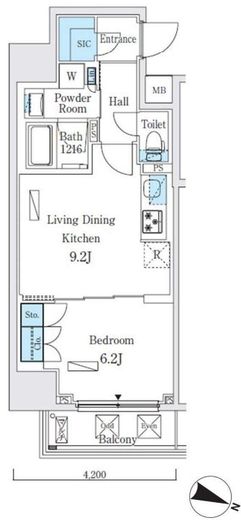 ジオエント本郷三丁目　604号室　間取り