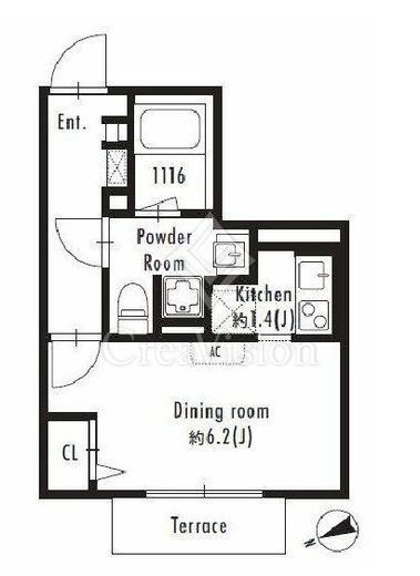 GRAN PASEO西新宿 (グランパセオ西新宿)　102号室　間取り