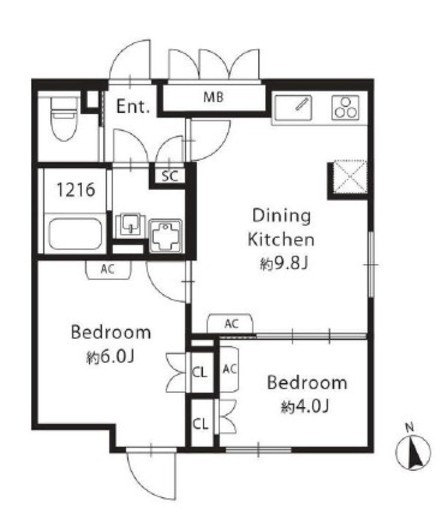 GRAN PASEO目黒西小山 (グランパセオ目黒西小山)　302号室　間取り