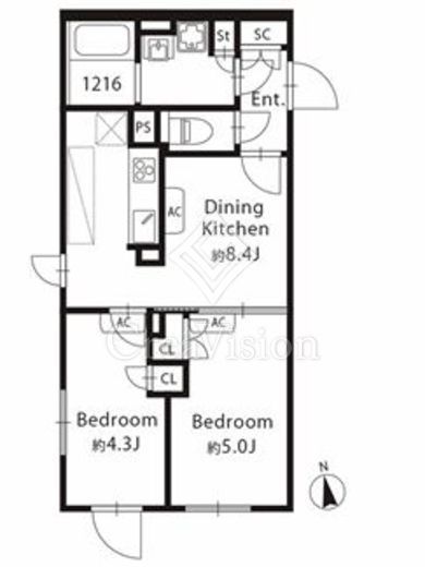 GRAN PASEO目黒西小山 (グランパセオ目黒西小山)　401号室　間取り